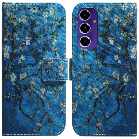 Coloured Drawing Flip Leather Phone Case, For Samsung Galaxy S25 Ultra 5G, For Samsung Galaxy S24 FE 5G