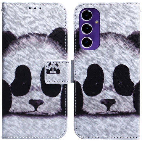 Coloured Drawing Flip Leather Phone Case, For Samsung Galaxy S25 Ultra 5G, For Samsung Galaxy S24 FE 5G
