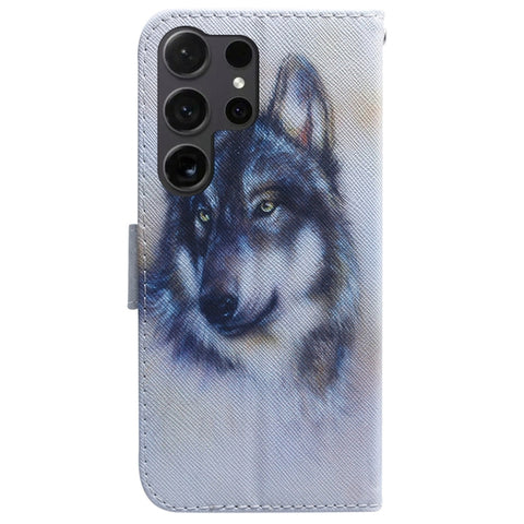 Coloured Drawing Flip Leather Phone Case, For Samsung Galaxy S25 Ultra 5G, For Samsung Galaxy S24 FE 5G
