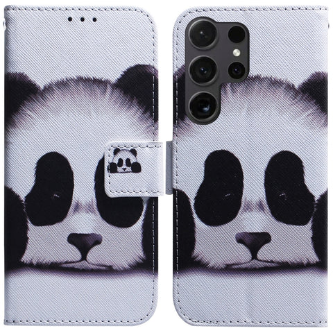 Coloured Drawing Flip Leather Phone Case, For Samsung Galaxy S25 Ultra 5G, For Samsung Galaxy S24 FE 5G