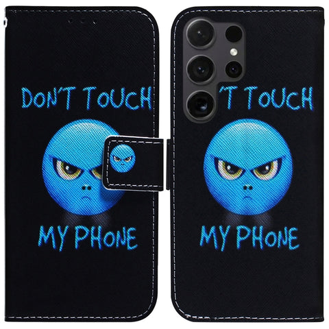 Coloured Drawing Flip Leather Phone Case, For Samsung Galaxy S25 Ultra 5G, For Samsung Galaxy S24 FE 5G
