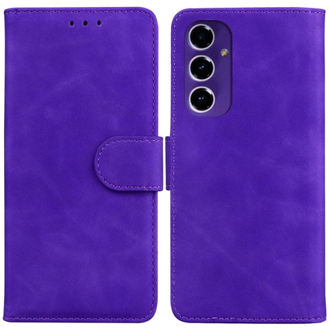 Skin Feel Pure Color Flip Leather Phone Case, For Samsung Galaxy S25+ 5G, For Samsung Galaxy S25 Ultra 5G, For Samsung Galaxy S24 FE 5G