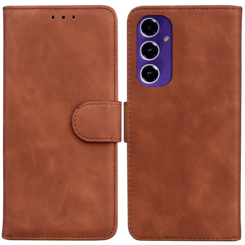 Skin Feel Pure Color Flip Leather Phone Case, For Samsung Galaxy S25+ 5G, For Samsung Galaxy S25 Ultra 5G, For Samsung Galaxy S24 FE 5G