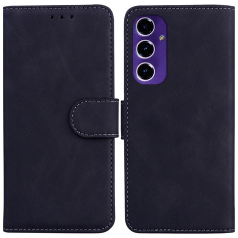 Skin Feel Pure Color Flip Leather Phone Case, For Samsung Galaxy S25+ 5G, For Samsung Galaxy S25 Ultra 5G, For Samsung Galaxy S24 FE 5G
