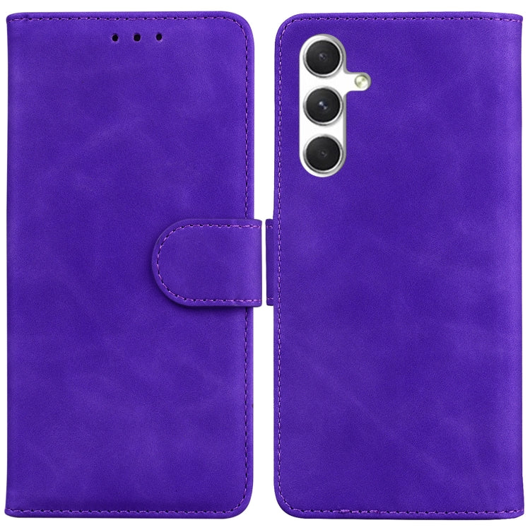 Skin Feel Pure Color Flip Leather Phone Case, For Samsung Galaxy S25+ 5G, For Samsung Galaxy S25 Ultra 5G, For Samsung Galaxy S24 FE 5G