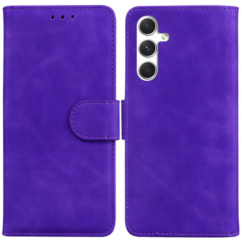 Skin Feel Pure Color Flip Leather Phone Case, For Samsung Galaxy S25+ 5G, For Samsung Galaxy S25 Ultra 5G, For Samsung Galaxy S24 FE 5G