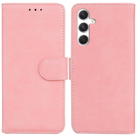 Skin Feel Pure Color Flip Leather Phone Case, For Samsung Galaxy S25+ 5G, For Samsung Galaxy S25 Ultra 5G, For Samsung Galaxy S24 FE 5G