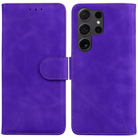 Skin Feel Pure Color Flip Leather Phone Case, For Samsung Galaxy S25+ 5G, For Samsung Galaxy S25 Ultra 5G, For Samsung Galaxy S24 FE 5G