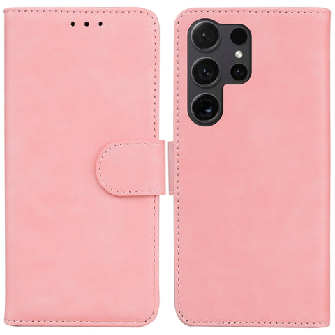 Skin Feel Pure Color Flip Leather Phone Case, For Samsung Galaxy S25+ 5G, For Samsung Galaxy S25 Ultra 5G, For Samsung Galaxy S24 FE 5G