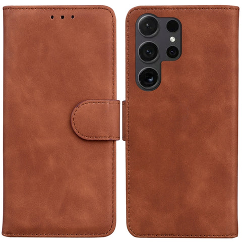 Skin Feel Pure Color Flip Leather Phone Case, For Samsung Galaxy S25+ 5G, For Samsung Galaxy S25 Ultra 5G, For Samsung Galaxy S24 FE 5G