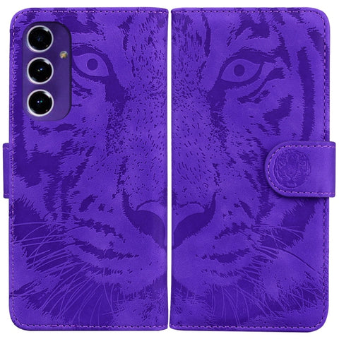 Tiger Embossing Pattern Flip Leather Phone Case, For Samsung Galaxy S25 Ultra 5G, For Samsung Galaxy S24 FE 5G
