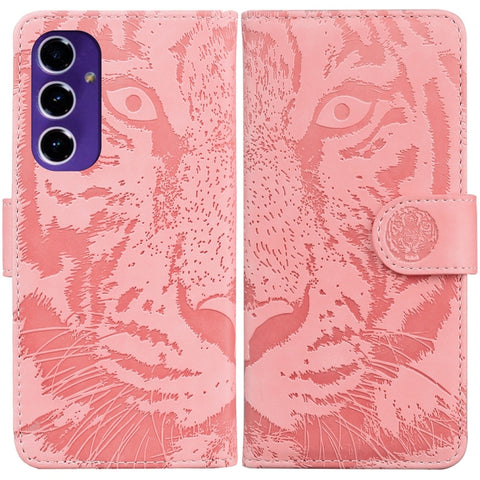 Tiger Embossing Pattern Flip Leather Phone Case, For Samsung Galaxy S25 Ultra 5G, For Samsung Galaxy S24 FE 5G