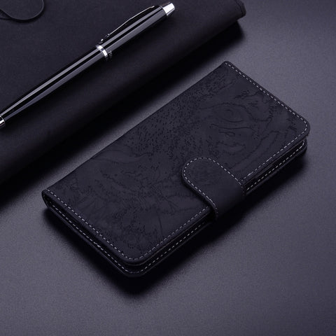 Tiger Embossing Pattern Flip Leather Phone Case, For Samsung Galaxy S25 Ultra 5G, For Samsung Galaxy S24 FE 5G