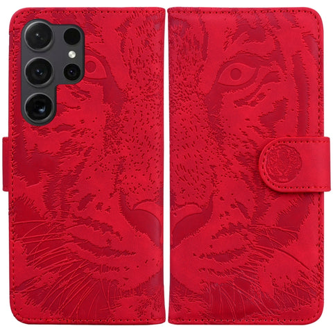 Tiger Embossing Pattern Flip Leather Phone Case, For Samsung Galaxy S25 Ultra 5G, For Samsung Galaxy S24 FE 5G