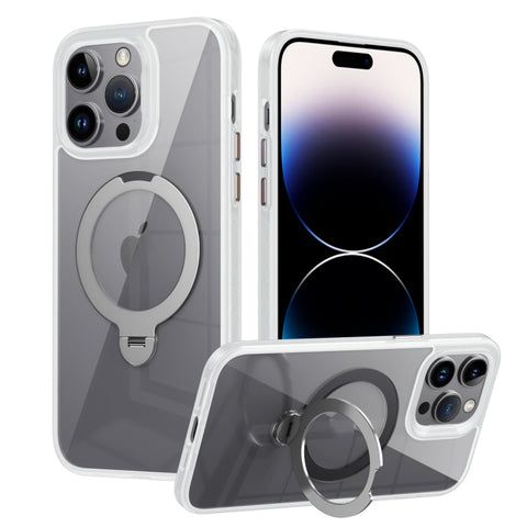 Transparent MagSafe Magnetic Rotating Ring Holder Phone Case, For iPhone 13 Pro Max, For iPhone 13 Pro, For iPhone 13, For iPhone 12 / 12 Pro, For iPhone 12 Pro Max