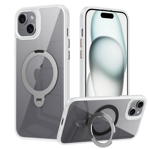 Transparent MagSafe Magnetic Rotating Ring Holder Phone Case, For iPhone 13 Pro Max, For iPhone 13 Pro, For iPhone 13, For iPhone 12 / 12 Pro, For iPhone 12 Pro Max