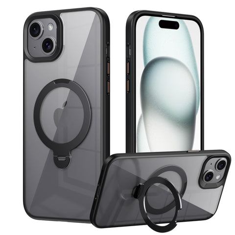 Transparent MagSafe Magnetic Rotating Ring Holder Phone Case, For iPhone 13 Pro Max, For iPhone 13 Pro, For iPhone 13, For iPhone 12 / 12 Pro, For iPhone 12 Pro Max