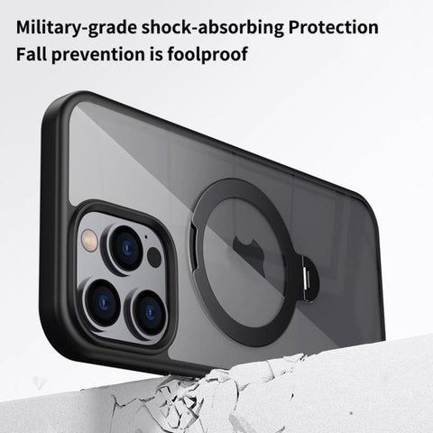 Transparent MagSafe Magnetic Rotating Ring Holder Phone Case, For iPhone 13 Pro Max, For iPhone 13 Pro, For iPhone 13, For iPhone 12 / 12 Pro, For iPhone 12 Pro Max
