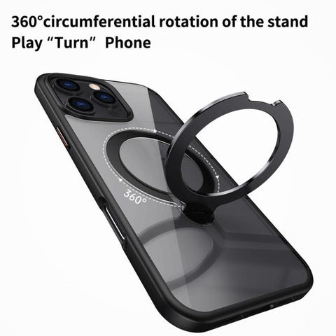 Transparent MagSafe Magnetic Rotating Ring Holder Phone Case, For iPhone 13 Pro Max, For iPhone 13 Pro, For iPhone 13, For iPhone 12 / 12 Pro, For iPhone 12 Pro Max
