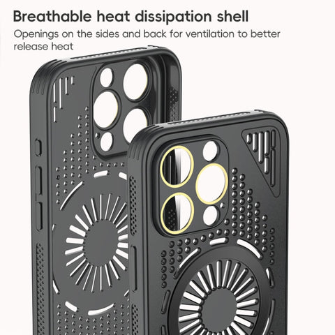 Hollow Cooling MagSafe Shockproof Phone Case, For iPhone 13 Pro Max, For iPhone 13 Pro, For iPhone 13, For iPhone 12, For iPhone 12 Pro Max, For iPhone 12 Pro