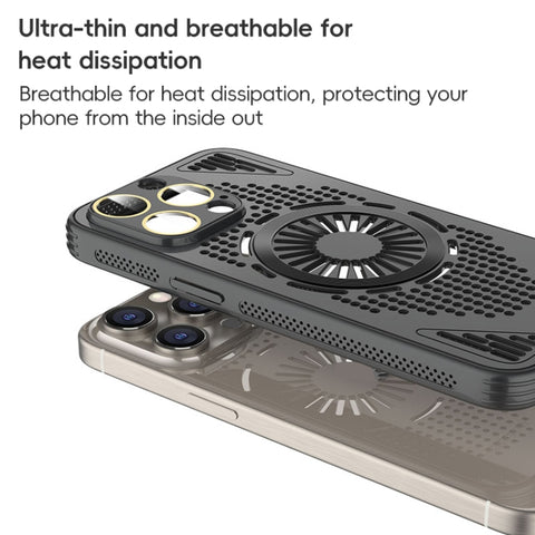 Hollow Cooling MagSafe Shockproof Phone Case, For iPhone 15 Pro Max, For iPhone 15 Pro, For iPhone 15, For iPhone 14, For iPhone 14 Pro, For iPhone 14 Pro Max