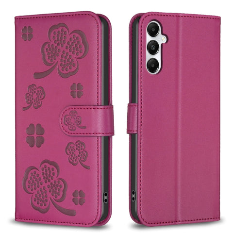 Four-leaf Embossed Leather Phone Case, For Samsung Galaxy A56 5G, For Samsung Galaxy A36, For Samsung Galaxy A16 5G, For Samsung Galaxy A06
