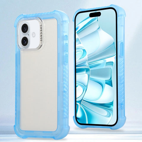 Transparent Matte TPU Hybrid PC 3-in-1 Phone Case, For iPhone 16 Pro Max, For iPhone 16 Pro, For iPhone 16 Plus, For iPhone 16, For iPhone 15 Pro Max, For iPhone 15 Pro, For iPhone 15 Plus, For iPhone 15