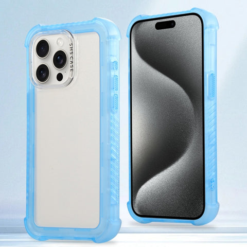 Transparent Matte TPU Hybrid PC 3-in-1 Phone Case, For iPhone 16 Pro Max, For iPhone 16 Pro, For iPhone 16 Plus, For iPhone 16, For iPhone 15 Pro Max, For iPhone 15 Pro, For iPhone 15 Plus, For iPhone 15