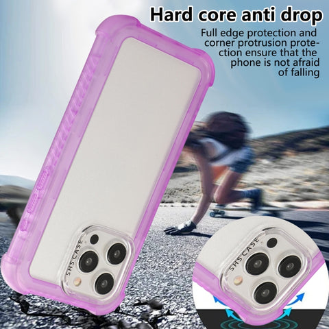 Transparent Matte TPU Hybrid PC 3-in-1 Phone Case, For iPhone 14 Plus, For iPhone 14, For iPhone 14 Pro, For iPhone 14 Pro Max, For iPhone 13