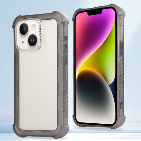 Transparent Matte TPU Hybrid PC 3-in-1 Phone Case, For iPhone 14 Plus, For iPhone 14, For iPhone 14 Pro, For iPhone 14 Pro Max, For iPhone 13