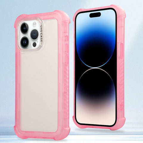 Transparent Matte TPU Hybrid PC 3-in-1 Phone Case, For iPhone 14 Plus, For iPhone 14, For iPhone 14 Pro, For iPhone 14 Pro Max, For iPhone 13