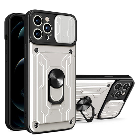 Sliding Camshield TPU+PC Phone Case with Card Slot, For iPhone 16 Pro Max, For iPhone 16 Pro, For iPhone 16 Plus, For iPhone 16, For iPhone 15 Pro Max, For iPhone 15 Pro