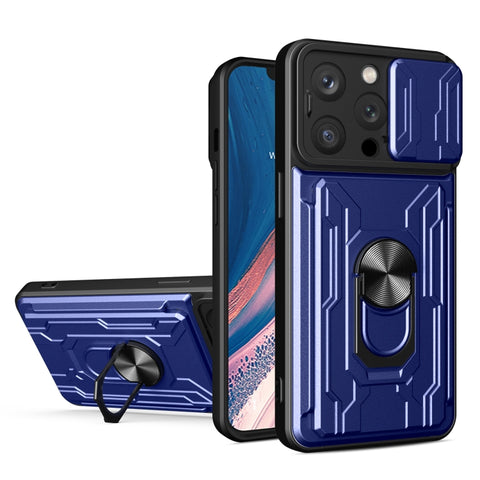 Sliding Camshield TPU+PC Phone Case with Card Slot, For iPhone 16 Pro Max, For iPhone 16 Pro, For iPhone 16 Plus, For iPhone 16, For iPhone 15 Pro Max, For iPhone 15 Pro