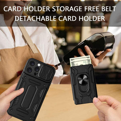 Sliding Camshield TPU+PC Phone Case with Card Slot, For iPhone 16 Pro Max, For iPhone 16 Pro, For iPhone 16 Plus, For iPhone 16, For iPhone 15 Pro Max, For iPhone 15 Pro