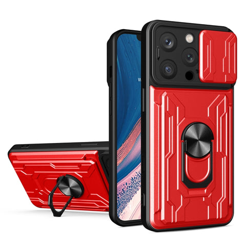 Sliding Camshield TPU+PC Phone Case with Card Slot, For iPhone 16 Pro Max, For iPhone 16 Pro, For iPhone 16 Plus, For iPhone 16, For iPhone 15 Pro Max, For iPhone 15 Pro