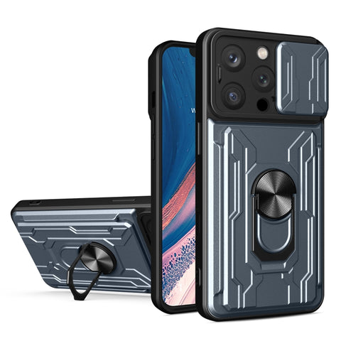 Sliding Camshield TPU+PC Phone Case with Card Slot, For iPhone 16 Pro Max, For iPhone 16 Pro, For iPhone 16 Plus, For iPhone 16, For iPhone 15 Pro Max, For iPhone 15 Pro