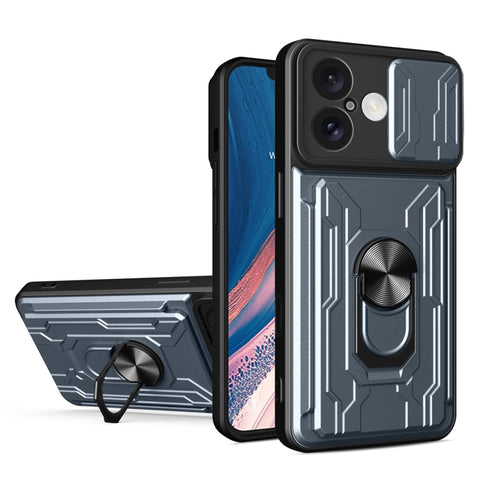 Sliding Camshield TPU+PC Phone Case with Card Slot, For iPhone 16 Pro Max, For iPhone 16 Pro, For iPhone 16 Plus, For iPhone 16, For iPhone 15 Pro Max, For iPhone 15 Pro