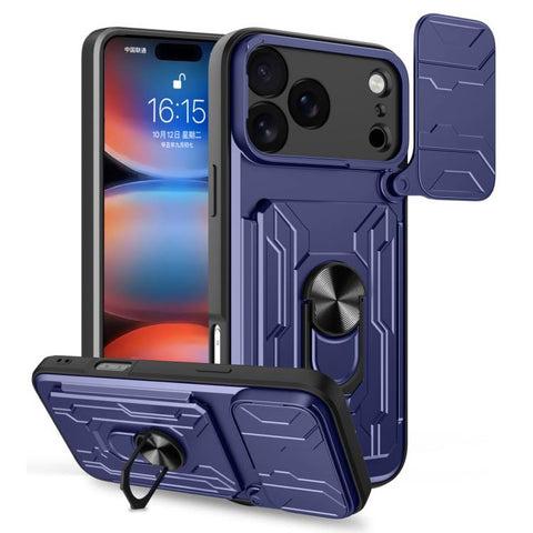 Sliding Camshield TPU+PC Phone Case with Card Slot, For iPhone 18 Pro, For iPhone 18 Pro Max, For iPhone 17e / 16e, For iPhone 17 Pro Max, For iPhone 17 Pro, For iPhone 17