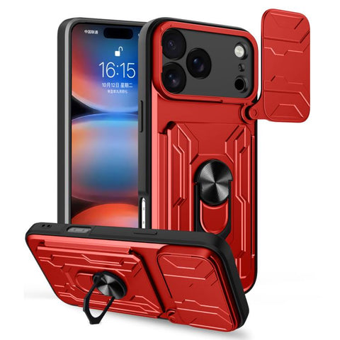 Sliding Camshield TPU+PC Phone Case with Card Slot, For iPhone 18 Pro, For iPhone 18 Pro Max, For iPhone 17e / 16e, For iPhone 17 Pro Max, For iPhone 17 Pro, For iPhone 17