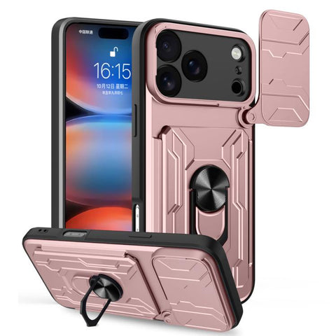 Sliding Camshield TPU+PC Phone Case with Card Slot, For iPhone 18 Pro, For iPhone 18 Pro Max, For iPhone 17e / 16e, For iPhone 17 Pro Max, For iPhone 17 Pro, For iPhone 17