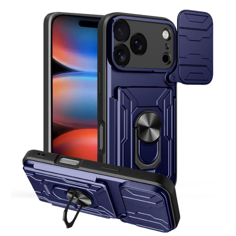 Sliding Camshield TPU+PC Phone Case with Card Slot, For iPhone 18 Pro, For iPhone 18 Pro Max, For iPhone 17e / 16e, For iPhone 17 Pro Max, For iPhone 17 Pro, For iPhone 17