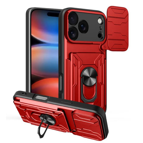 Sliding Camshield TPU+PC Phone Case with Card Slot, For iPhone 18 Pro, For iPhone 18 Pro Max, For iPhone 17e / 16e, For iPhone 17 Pro Max, For iPhone 17 Pro, For iPhone 17