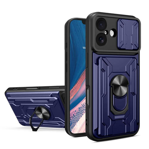 Sliding Camshield TPU+PC Phone Case with Card Slot, For iPhone 18 Pro, For iPhone 18 Pro Max, For iPhone 17e / 16e, For iPhone 17 Pro Max, For iPhone 17 Pro, For iPhone 17