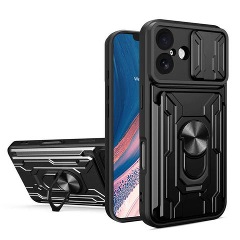 Sliding Camshield TPU+PC Phone Case with Card Slot, For iPhone 18 Pro, For iPhone 18 Pro Max, For iPhone 17e / 16e, For iPhone 17 Pro Max, For iPhone 17 Pro, For iPhone 17