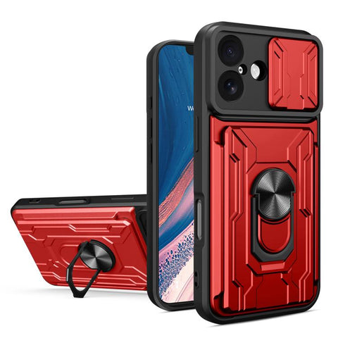 Sliding Camshield TPU+PC Phone Case with Card Slot, For iPhone 18 Pro, For iPhone 18 Pro Max, For iPhone 17e / 16e, For iPhone 17 Pro Max, For iPhone 17 Pro, For iPhone 17