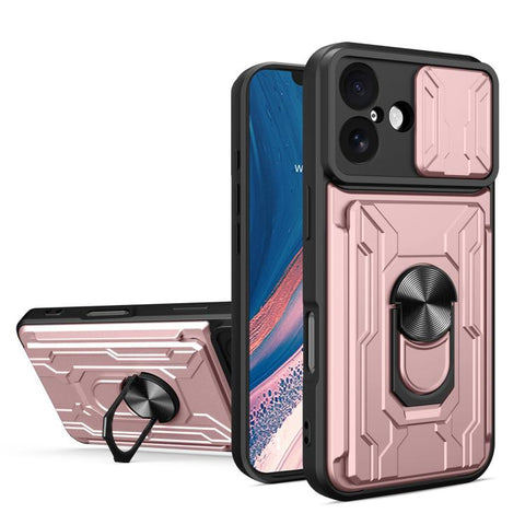 Sliding Camshield TPU+PC Phone Case with Card Slot, For iPhone 18 Pro, For iPhone 18 Pro Max, For iPhone 17e / 16e, For iPhone 17 Pro Max, For iPhone 17 Pro, For iPhone 17