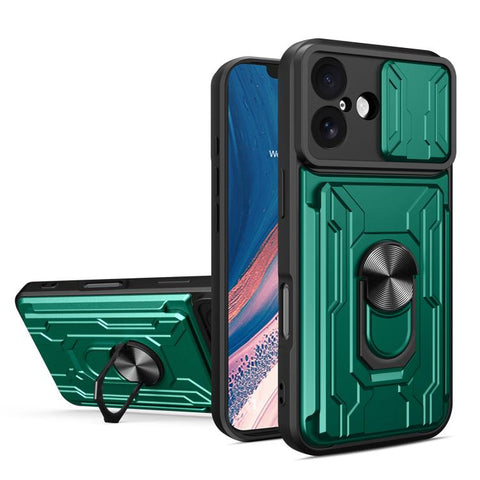 Sliding Camshield TPU+PC Phone Case with Card Slot, For iPhone 18 Pro, For iPhone 18 Pro Max, For iPhone 17e / 16e, For iPhone 17 Pro Max, For iPhone 17 Pro, For iPhone 17