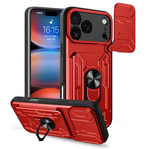 Sliding Camshield TPU+PC Phone Case with Card Slot, For iPhone 18 Pro, For iPhone 18 Pro Max, For iPhone 17e / 16e, For iPhone 17 Pro Max, For iPhone 17 Pro, For iPhone 17