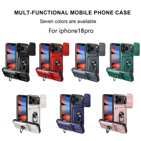 Sliding Camshield TPU+PC Phone Case with Card Slot, For iPhone 18 Pro, For iPhone 18 Pro Max, For iPhone 17e / 16e, For iPhone 17 Pro Max, For iPhone 17 Pro, For iPhone 17