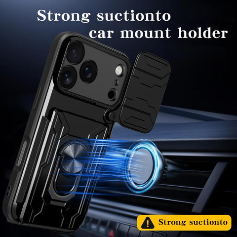 Sliding Camshield TPU+PC Phone Case with Card Slot, For iPhone 18 Pro, For iPhone 18 Pro Max, For iPhone 17e / 16e, For iPhone 17 Pro Max, For iPhone 17 Pro, For iPhone 17